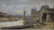 Stanislas lepine The Pont de la Tournelle, Paris Sweden oil painting artist